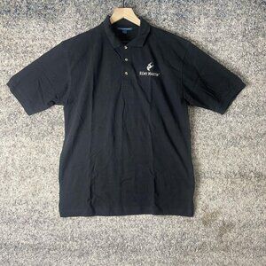 Remy‎ Martin Polo Shirt Mens Large Black Embroidered Logo Port Authority Cognac